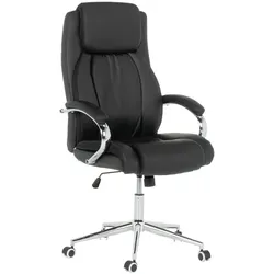 Carmen 6517-1 Chefsessel mit Netzrücken und Kunstleder – Schwarz