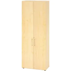 bümö Aktenschrank abschließbar, Büroschrank Holz 80cm breit in Ahorn - abschließbarer Schrank mit Aktenregal für's Büro & Arbeitszimmer, Büro Möbel