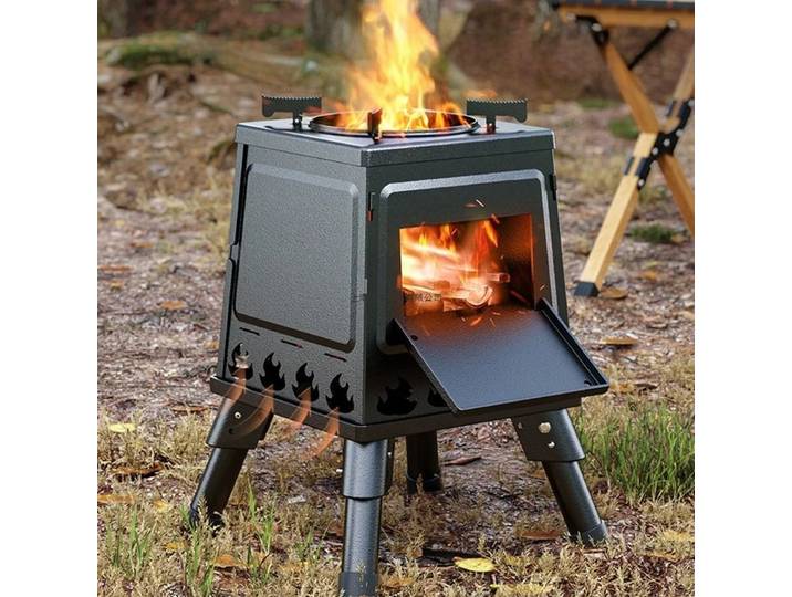 Poêle à bois pliable Portable, poêle de Camping de randonnée en plein air, brûleur de feu de joie léger, chauffage Portable