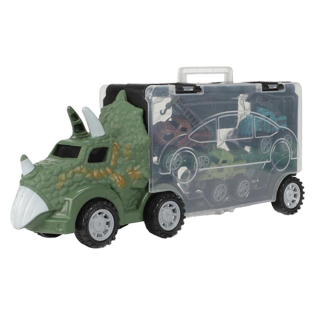 Toi-Toys World of Dinosaurs Dino-Truck mit 3 Rückzugsautos (80706A)