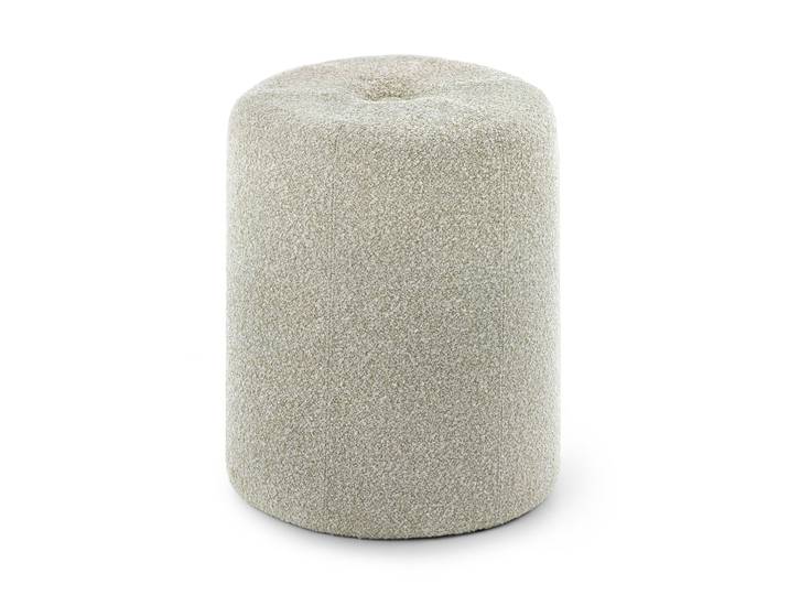 Tchibo - Bouclé-Sitzhocker - weiß