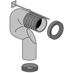 Villeroy & Boch Vario-Abflussbogen 87010000 160-250 mm, Abgang senkrecht, 150-220mm
