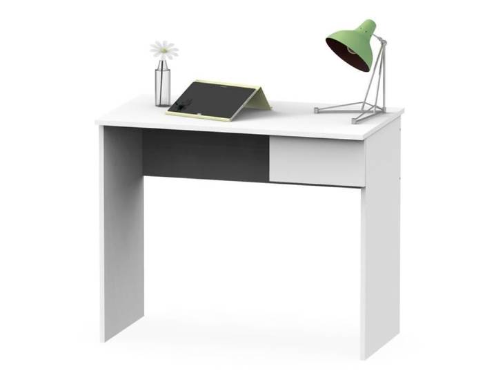 Bureau SOFTY avec tiroir coloris blanc - Hauteur 75 x Longueur 90 x Profondeur 50 cm