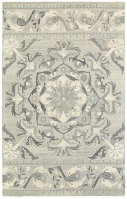 Style Haven Celena Undyed Wool Hand-crafted Floret Medallion Area Rug