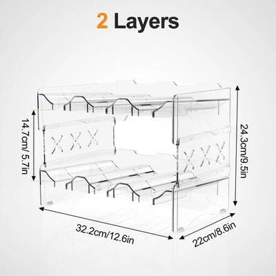 Useful Little Things Stackable Water Bottle Organizer For Stanley 40 Oz Tumblers Beverage Storage Rack 2 Layers