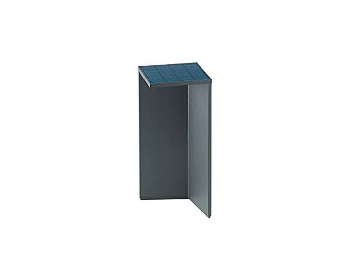 Sigor Nusolar - Solar LED Akku-Gartenleuchte Indoor & Outdoor, Höhe 34 cm, wiederaufladbar, 12 h Leuchtdauer, anthrazit