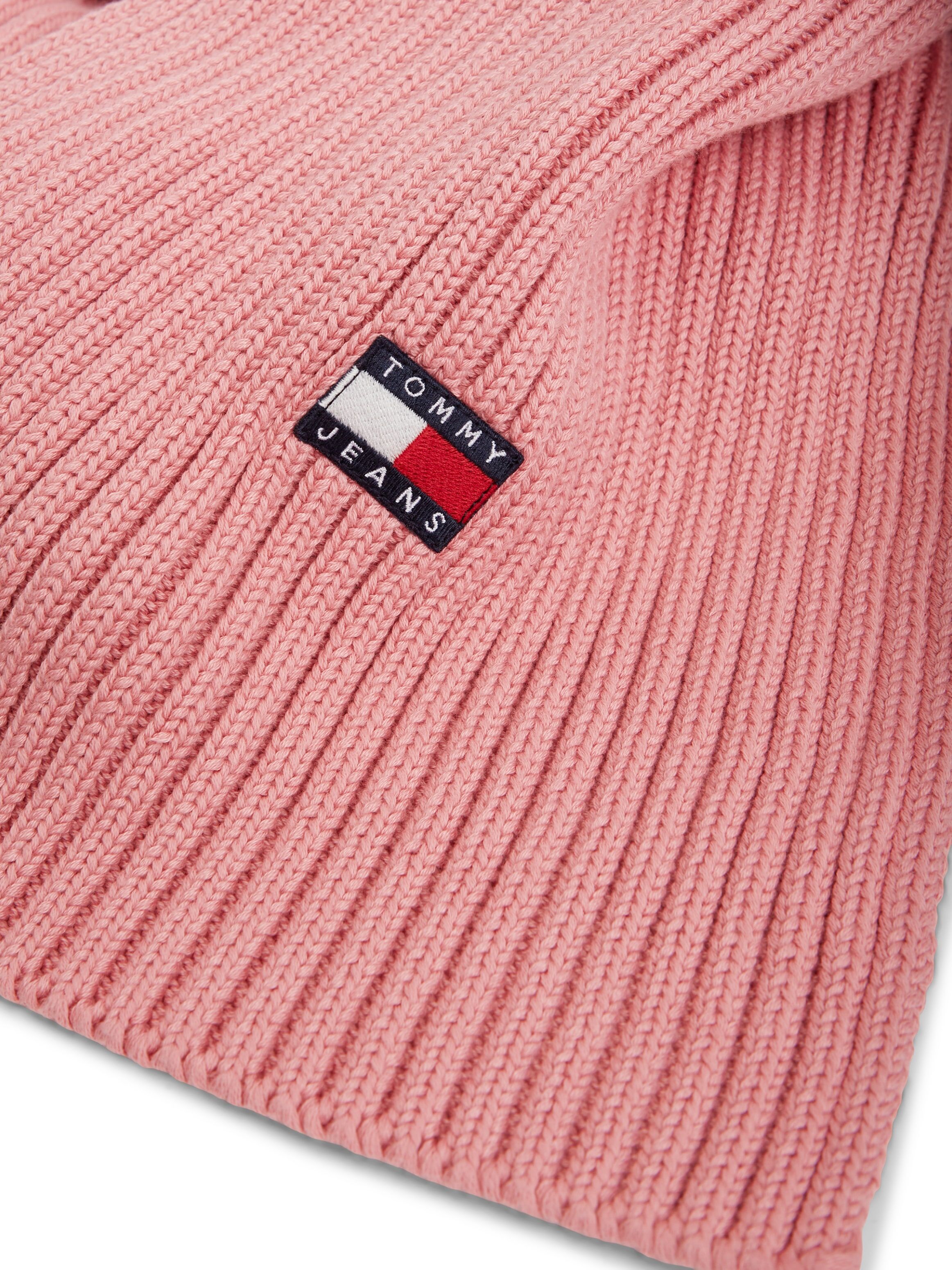 Schal TOMMY JEANS "TJW HERITAGE CORE", Damen, rosa (pale primrose), Strick, Baumwolle, Modetücher Schal pale primrose Einheitsgröße