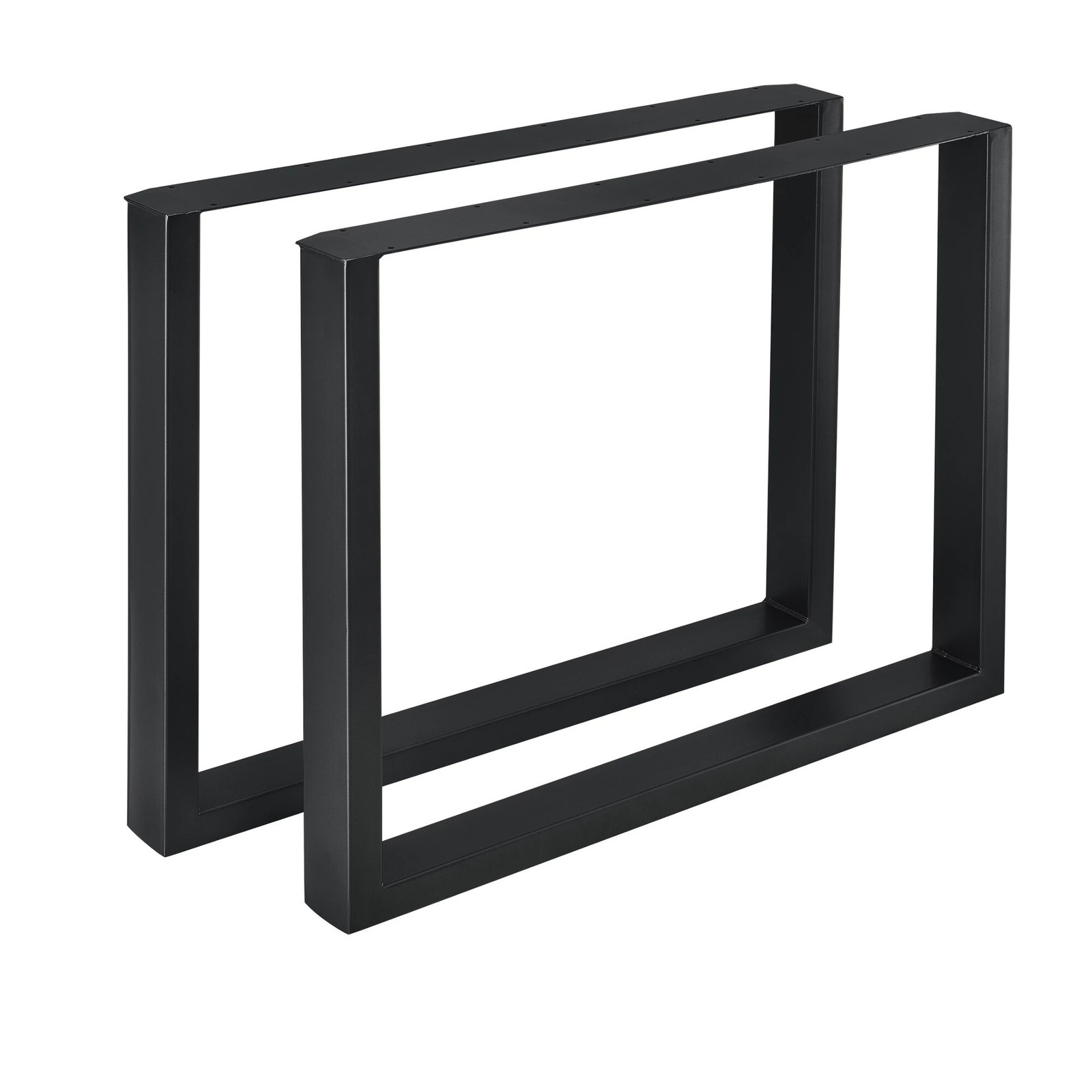 And OutdoorMatch Jarrett Tafelpoten - Set van 2 - U-vormige stalen voetstukken - Zwart - B: 90 cm, D: 72 cm