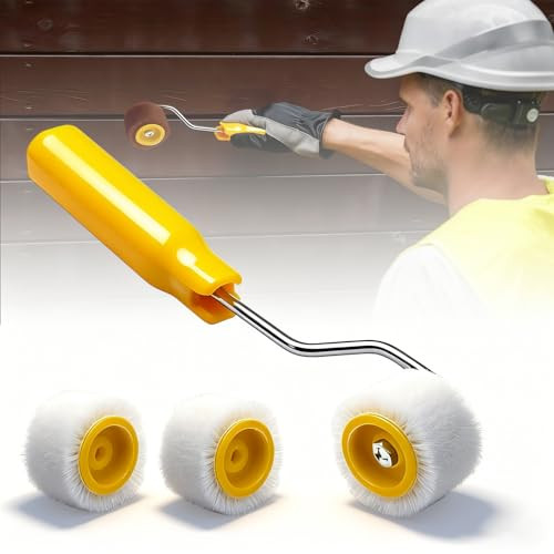 Mini verfrollerset met 1 handvat en 3 microvezel verfrollers van 2 cm