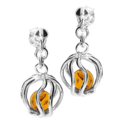 Paar Ohrhänger OSTSEE-SCHMUCK "Ostsee-Schmuck Ohrhänger Sinja Ohrhänger Sinja", weiß, Ohrringe, Damen, 25 x 11mm, Silber 925 (Sterlingsilber)