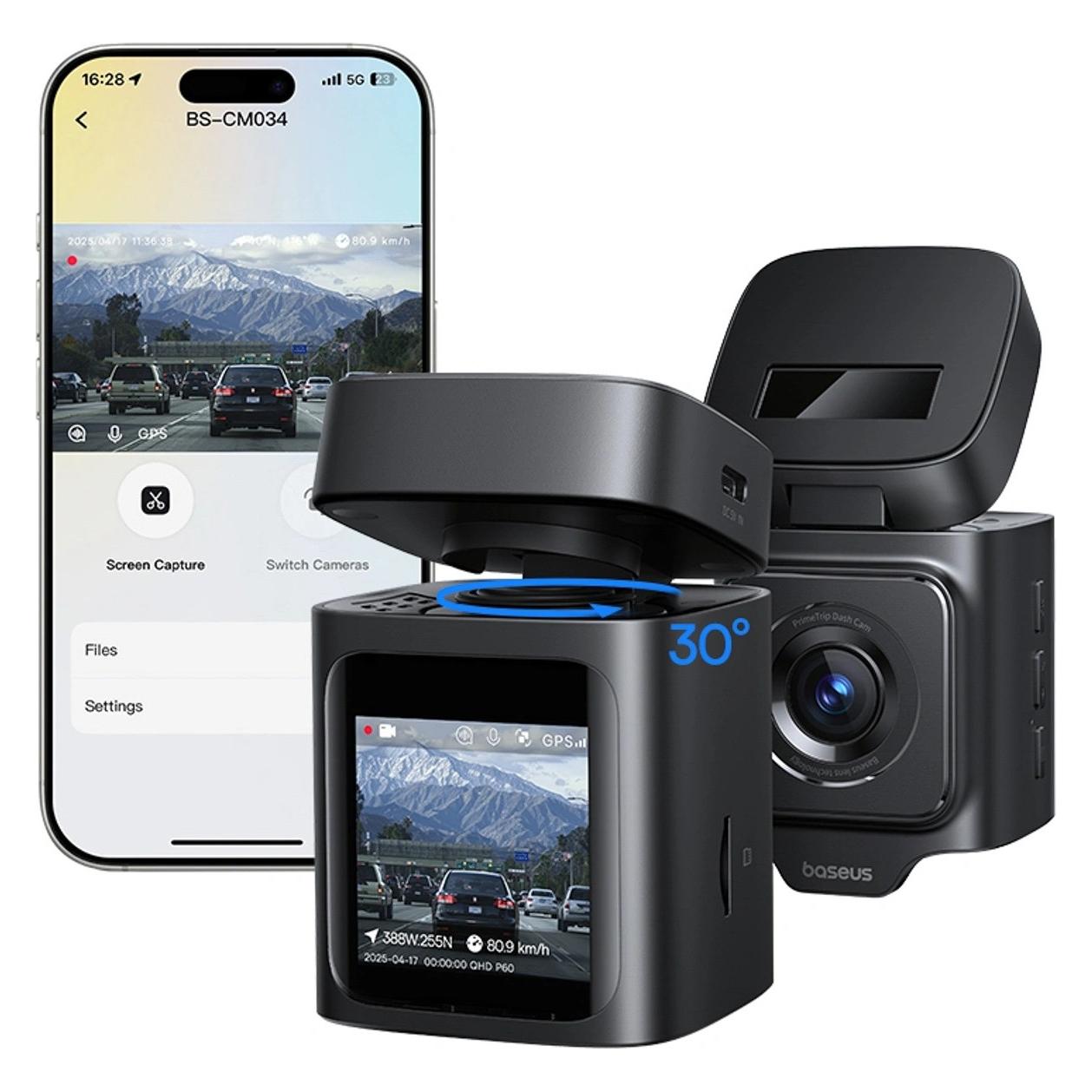 Baseus PrimeTrip VD1 Pro (Eingebautes Display, GPS-Empfänger, Sprachsteuerung, WLAN, 4K) (C0119804)