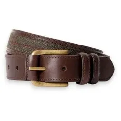 Hackett London für Herren. HM4100084 Ledergürtel Horse N Hound olivgrün (34), Lässig, Klassisch