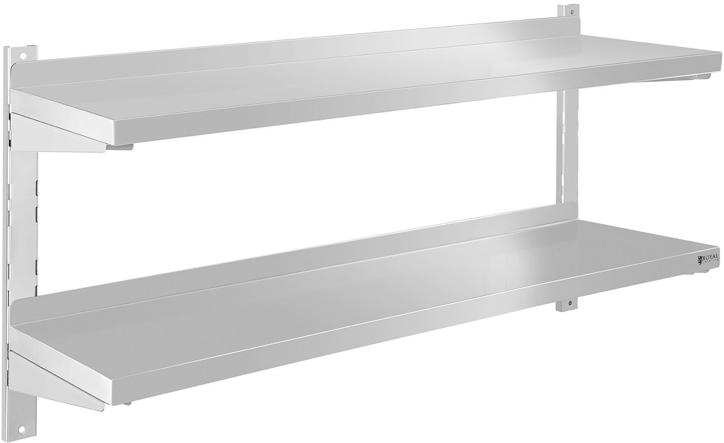 Royal Catering Estante de parede - 2 prateleiras - 120 cm RCWR-120.2