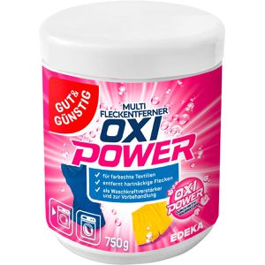 Gut&Günstig Fleckenentferner Oxi Power, Pulver, gegen hartnäckige Flecken, Buntwäsche, Aktiv-Sauerstoff, 750g