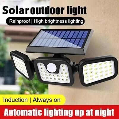 Uplift Treasures 74 LED Solar Motion Sensor Wall Light Waterproof Rotating Security Lamp 74 LED Solar Motion Sensor Wall Light Waterproof Rotating Security Lamp