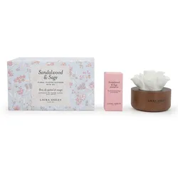 Fragrance and Style GmbH Duftblumen Laura Ashley Sandalwood & Sage, HxBxT: 9x11x16 cm, Keramik, Glas, Paulownia-Holz, Raumduftblume