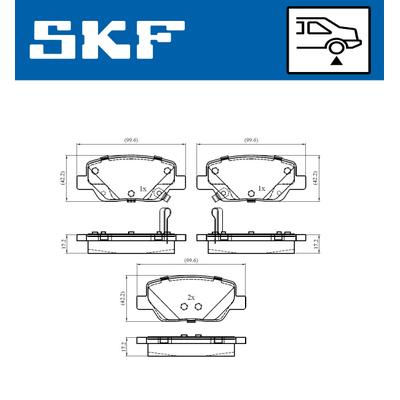 SKF Bremsbelagsatz, Scheibenbremse VKBP 90303 A für Fiat