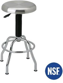 Seville Classics Stainless Steel Top Pneumatic Work Stool
