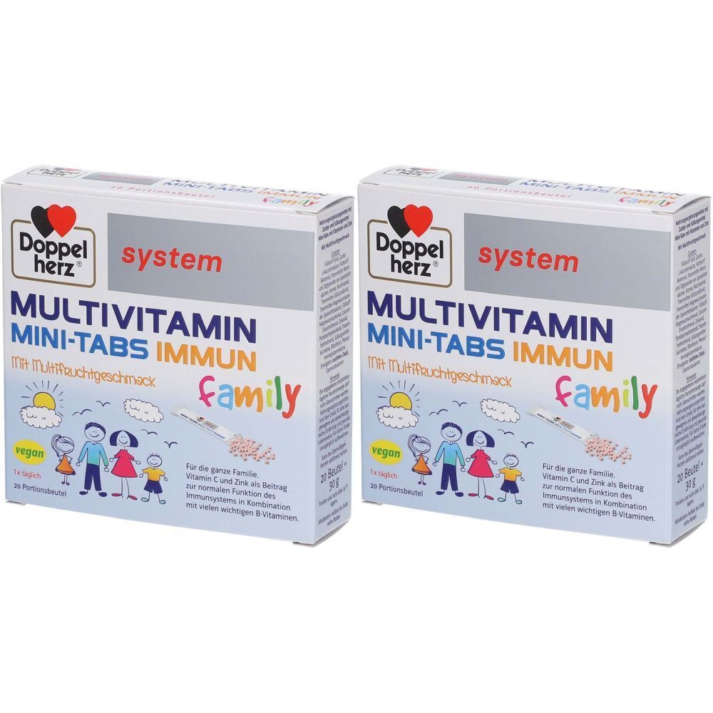 Doppelherz Multivitamin Mini-Tabs family system x2 2x20 St Pellets