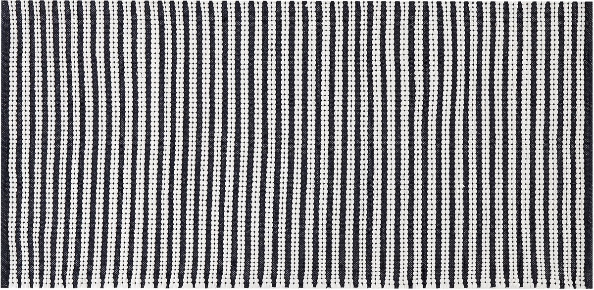 Beliani Modern Vloerkleed Gestreept - Rechthoekig - Katoen en Polyester