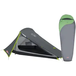 Coleman Set mit Zelt Bedrock 2 und Mumienschlafsack Biker 2