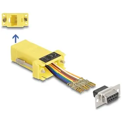 DELOCK Adapter D-Sub9 -> RJ45 Bu/Bu Montagesatz gelb