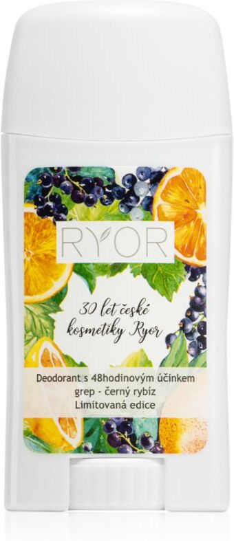 RYOR Deo déodorant effet 48h parfums Grapefruit & Black Currant 50 g