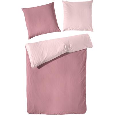 Wendebettwäsche PRIMERA "Kate", pink (beere pink), B/L: 240cm x 220cm, 1 Stk., 2 Stk., Flanell, B/L: 80cm x 80cm & 80cm x 80cm, 3 Stk., Flanell, Obermaterial: 100% Baumwolle, Bettwäsche, Wendebettwäsche, mit Two-Tone-Optik, feines Grafik-Muster, ab...