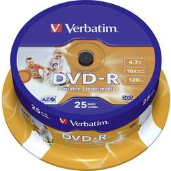 Verbatim 43538 DVD-R Rohling 4.7 GB 25 St. Spindel Bedruckbar