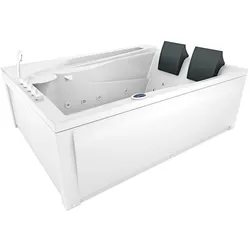 AcquaVapore Whirlpool Pool Badewanne Eckwanne Wanne W12H-C-SC 180x135cm aktive Schlauch-Reinigung