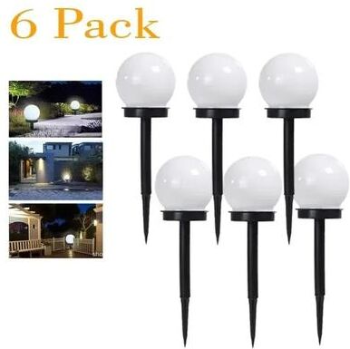 Useful Little Things Solar Powered LED Bulb Light Waterproof Outdoor Hanging Garden Lamp 6 Packs
