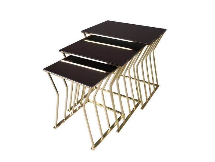 Xlmoebel Beistelltisch Minimalistischer Wohnzimmertisch im modernen Design (3-teilig, 3-St., Maße Beistelltisch 1, Maße Beistelltisch 2, Maße Beistelltisch 3), Made in Europa