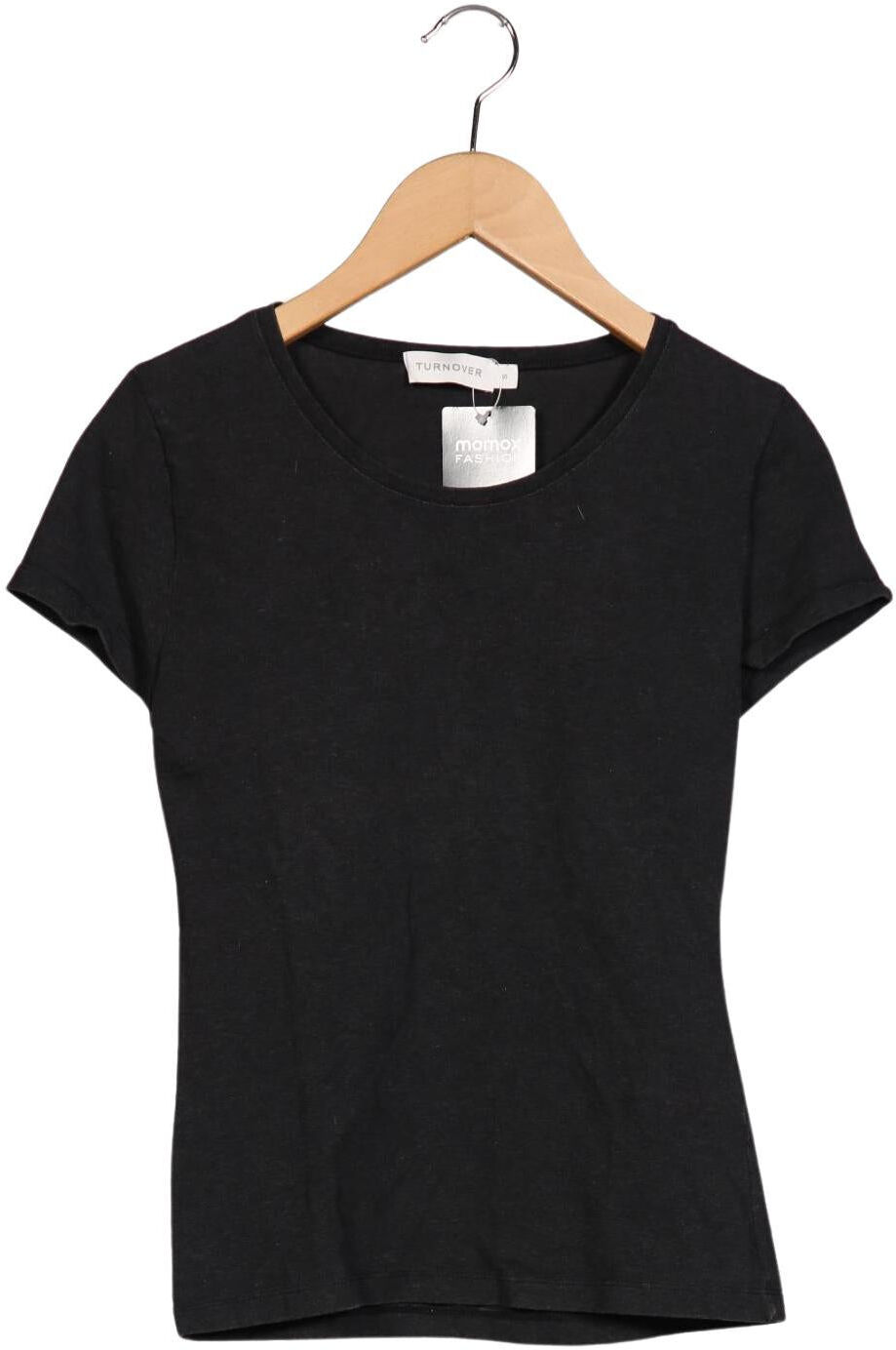 Turnover Damen T-Shirt, Schwarz, Gr. S, Baumwolle / Elasthan - Second Hand