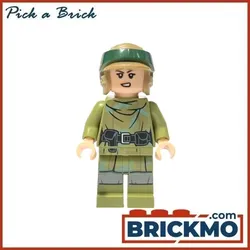 LEGO Bricks Minifigures Star Wars Princess Leia Olive Green Endor Outfit Helmet sw1264