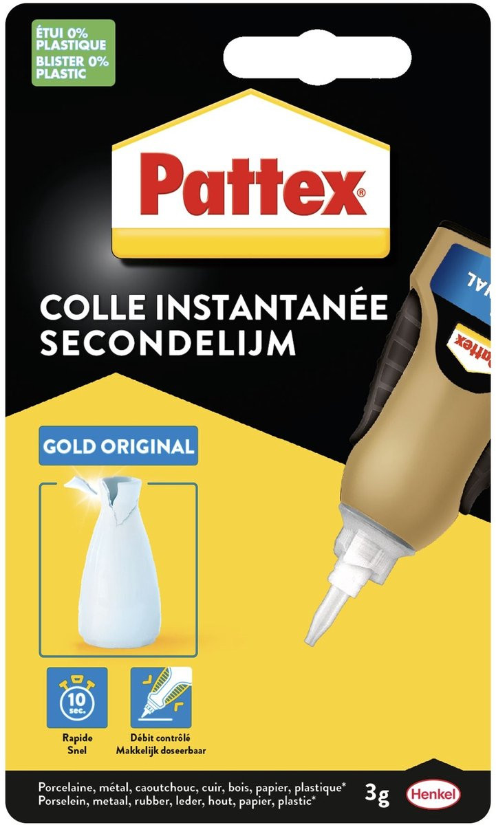 Pattex Gold Original Secondenlijm 3g 12 stuks
