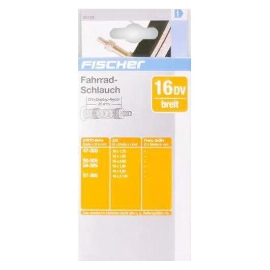 Fischer Fahrrad-Schlauch (Dunlop (DV), 16", 35 mm) (85129)