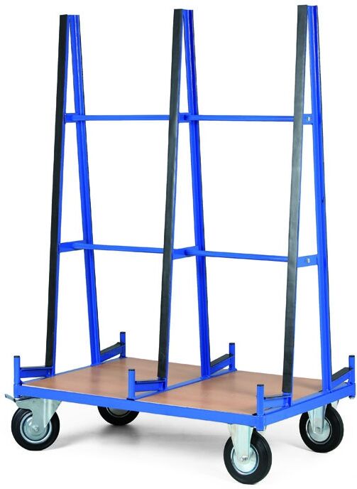 B2B Partner Platten-Wagen, Glastransportwagen, 1200x800 mm, 600 kg Traglast