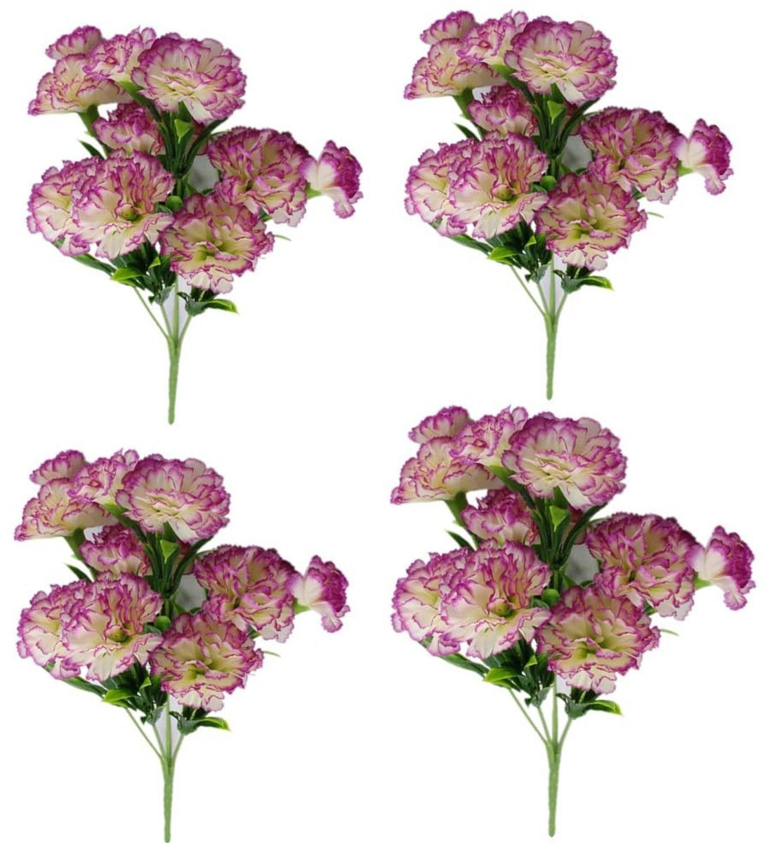 Omgoods - 4 Stuks Kunstmatige Anjers voor Bloemstukken en Decoratie