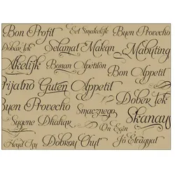 MONOUSO - Tischsets Papier 30x40cm Kraft "Guten Appetit" 40g (1.000 Stück)