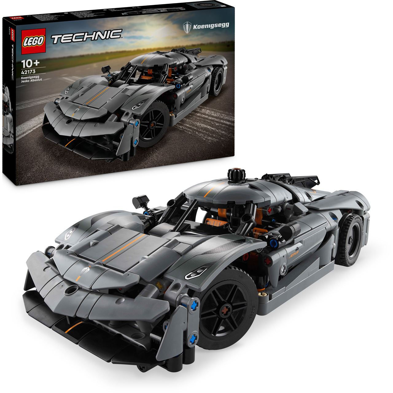 LEGO Technic 42173 Koenigsegg Jesko Absolut Supersportwagen in Grau