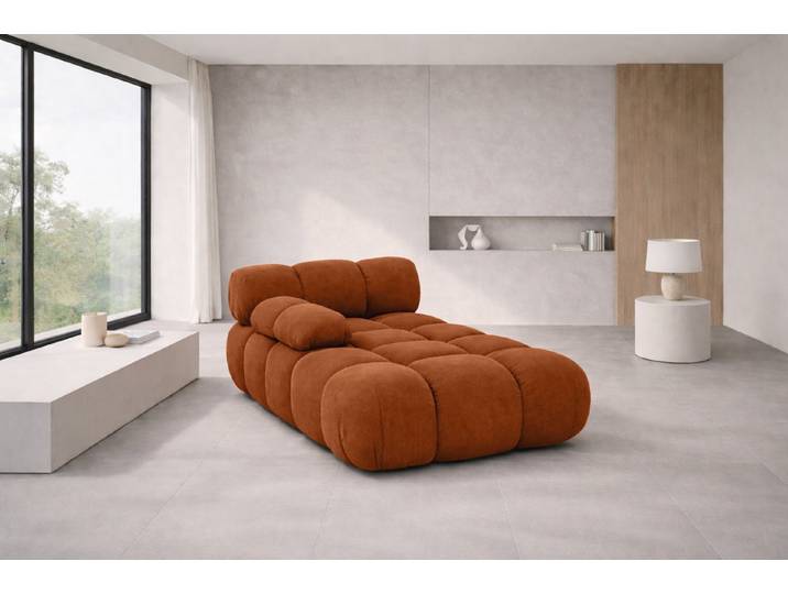 Kaiser Möbel Chaiselongue modular für Wohnzimmer, Veloursstoff Salvador, Selia, Chaiselongue, Veloursstoff Salvador,Teil eines Modulsystems,moderne, elegante Optik