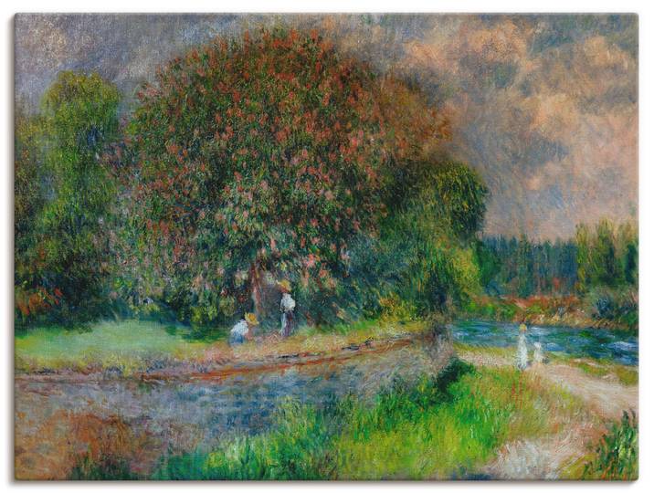 Leinwandbild ARTLAND Blühender Kastanienbaum , grün (farbe bild(er): grün), B:120cm H:90cm, Bilder, Leinwandbild, auf Holzrahmen gespannt