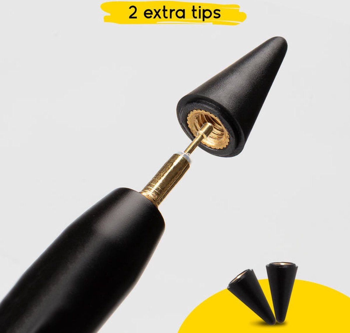 Doodroo Stylus Pen - Capacitatieve Pen met Palmweigering en Kantelherkenning - Zwart