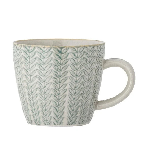 Bloomingville Maple set van 8 blauwe keramische kopjes