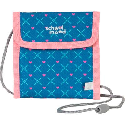 Brustbeutel SCHOOL-MOOD, Kinder, blau (mila), Polyester, Kleinlederwaren