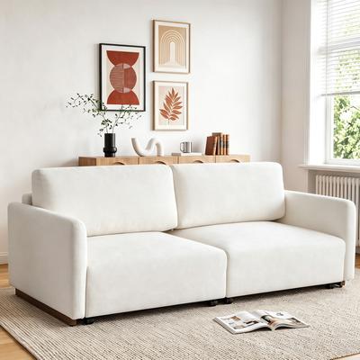 Lumibee Oversized Chenille Sleeper Sofa Convertible Bed