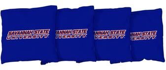 Skip's Garage Savannah State Tigers Blue Cornhole Bags