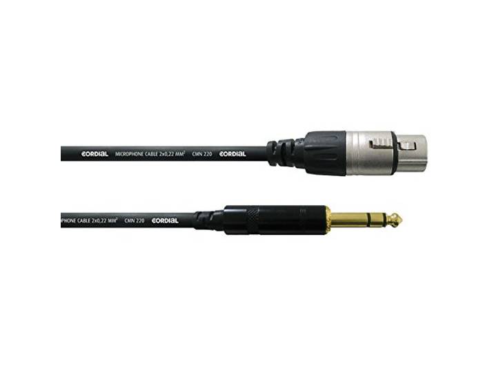 CORDIAL XLR Stereo Audio Kabel Bus/Stereo Socket 3 m
