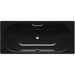 Kaldewei CLASSIC DUO Badewanne, schwarz, 1700 x 750 mm, Vollantislip, mit Griffloch