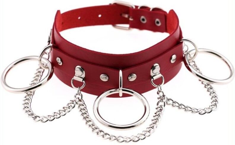 Joy Jewels Collier O RING CHAIN Rouge